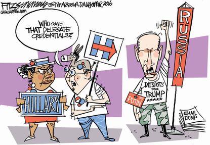 Political cartoon U.S Putin Delegate credentials