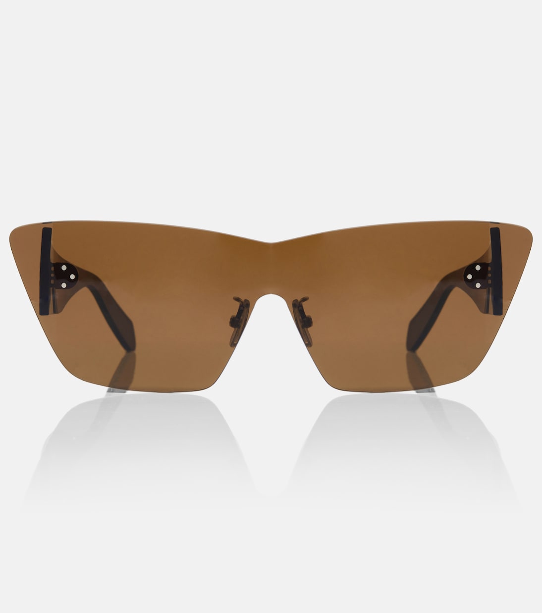 Fashion Show Shield Sunglasses in Brown - Celine Eyewear