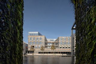 studio grand office in iceland out of wood and concrete