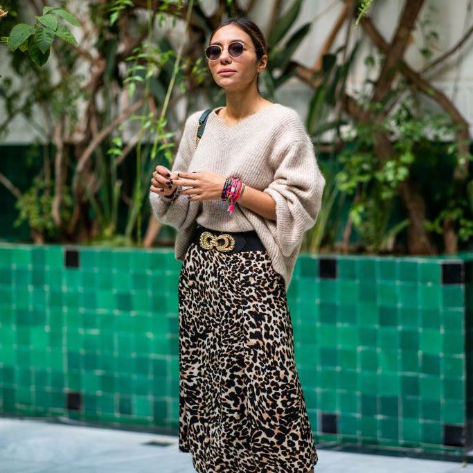 Leopard print outlet midi skirt outfit