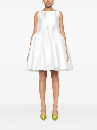 Marques'Almeida, Puffball-Hem Satin Mini Dress