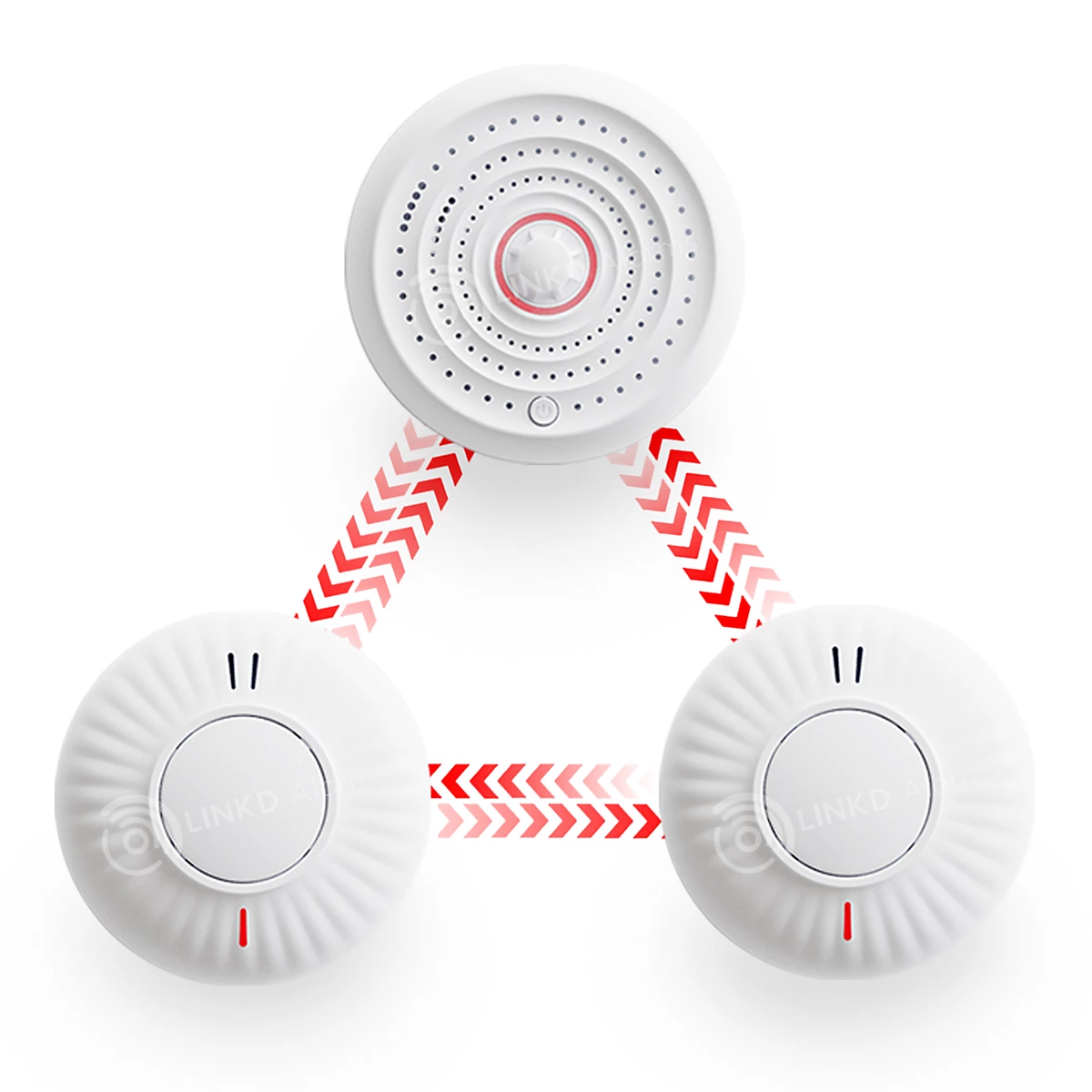 Wireless Interlinked Smoke & Heat Alarm Bundle, LINKD Alarms, 10 Year Battery, Scotland & England Compliant