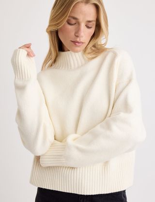 Cream wooly jumper best sale