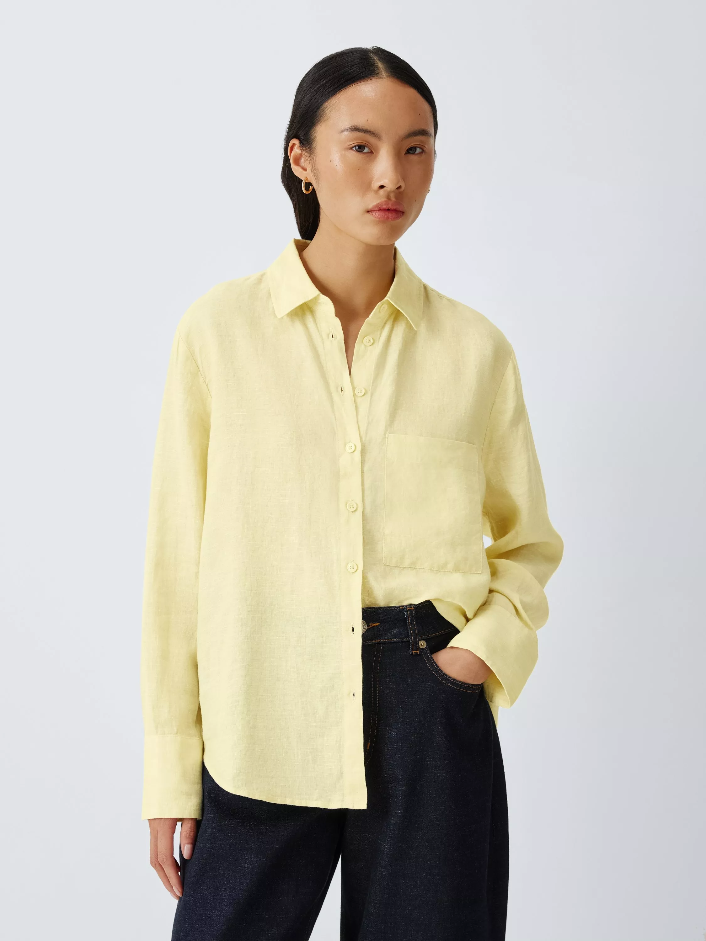 John Lewis Pure Linen Shirt, White