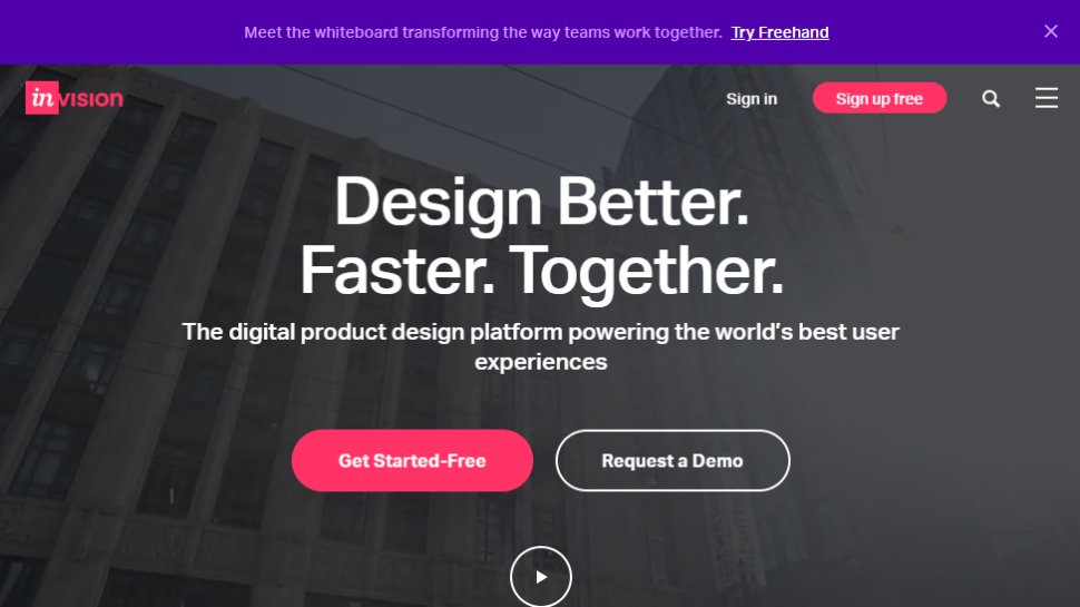 Website screenshot for InVision Cloud