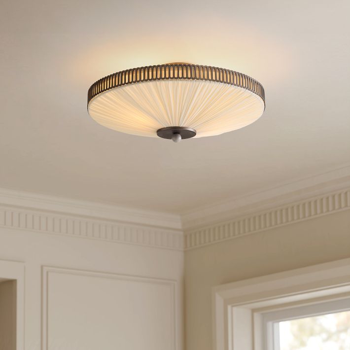 Pierce &amp;amp; Ward Ruched Semi-Flush Mount (18.5")