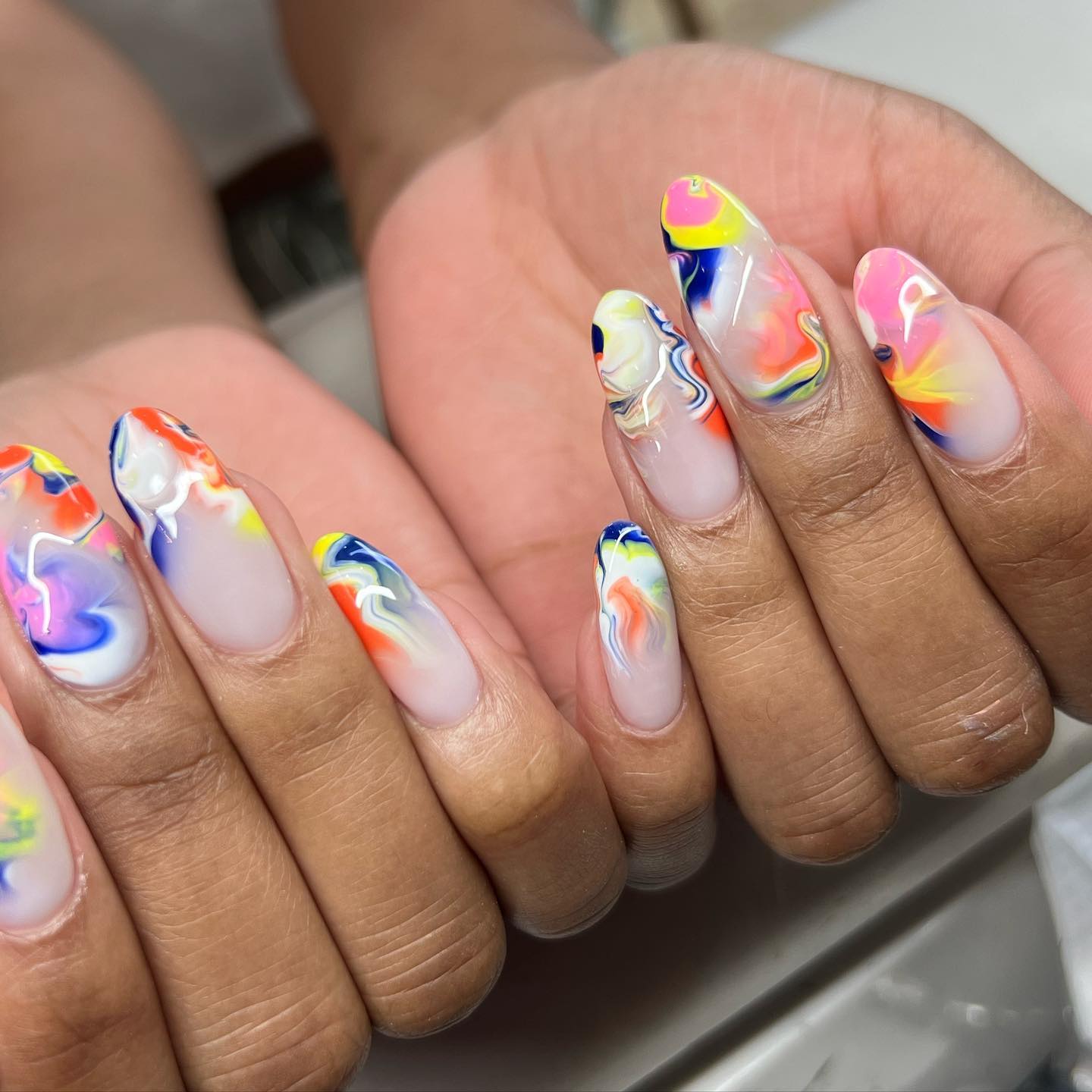@paragonnails watercolour nail art