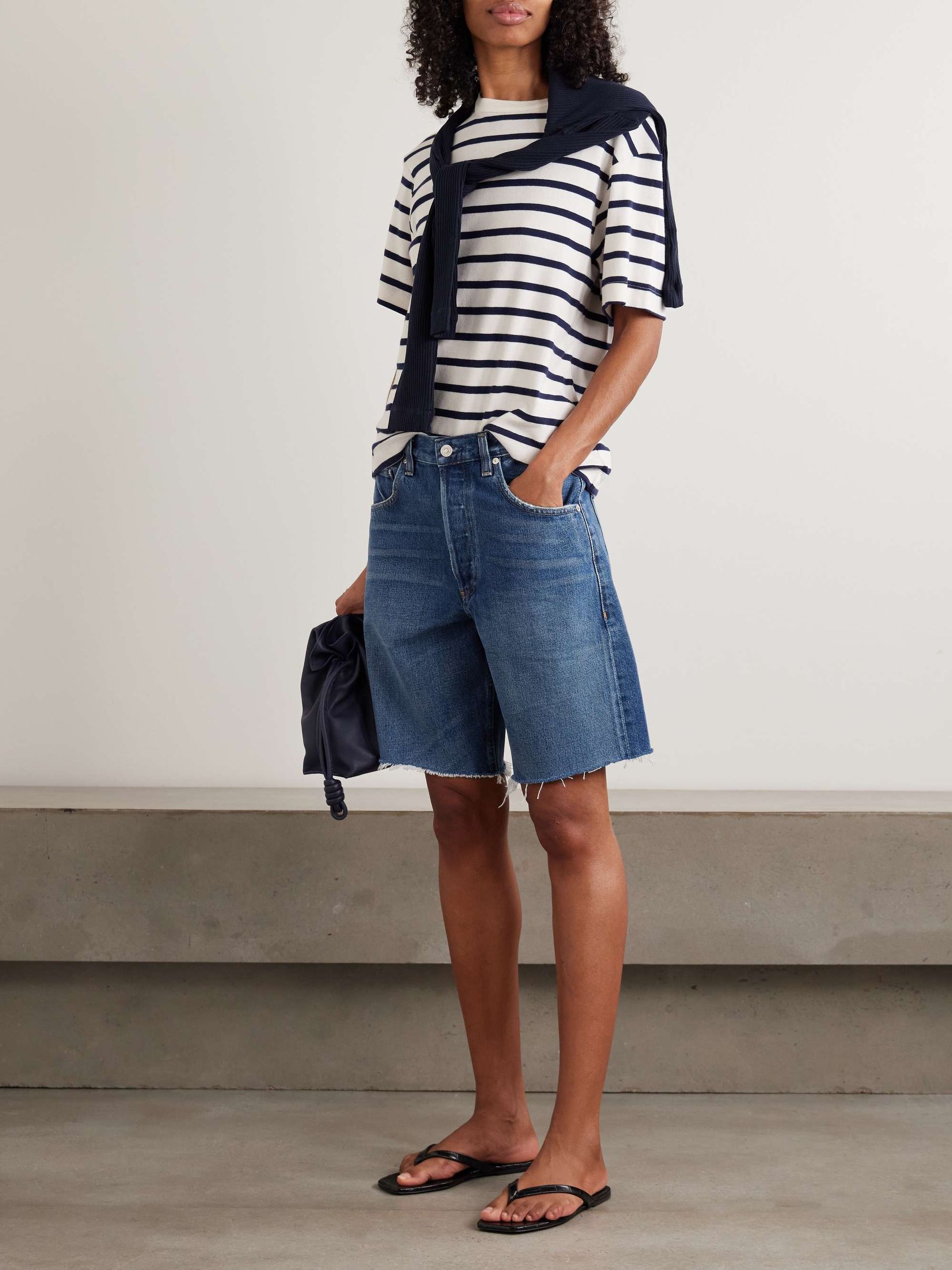 Citizens of Humanity, Ayla Frayed Denim Shorts