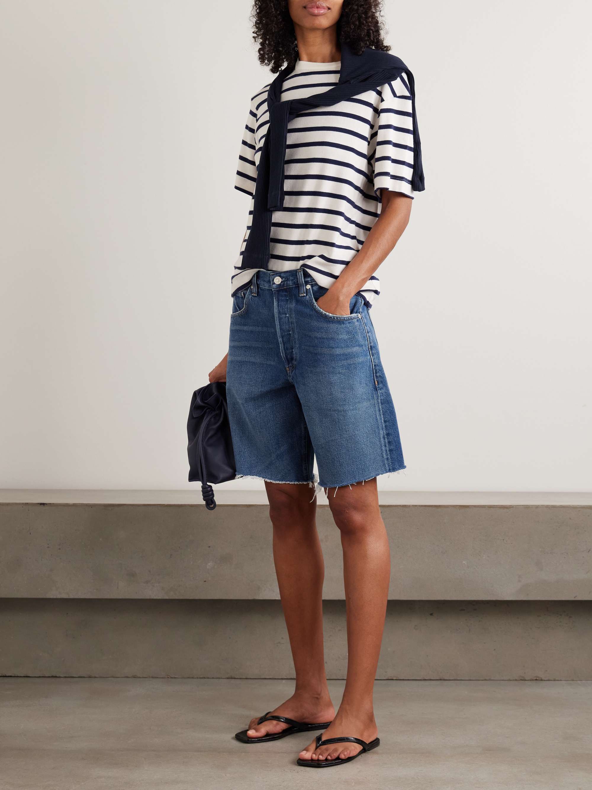 Citizens of Humanity, Ayla Frayed Denim Shorts