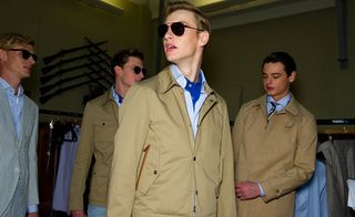 Hackett: From searsucker striped blazers in pastel pink and blue to V-neck cricket knits, cravats and khaki car coats