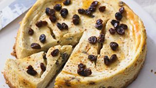 Baked Rum and Raisin Cheesecake