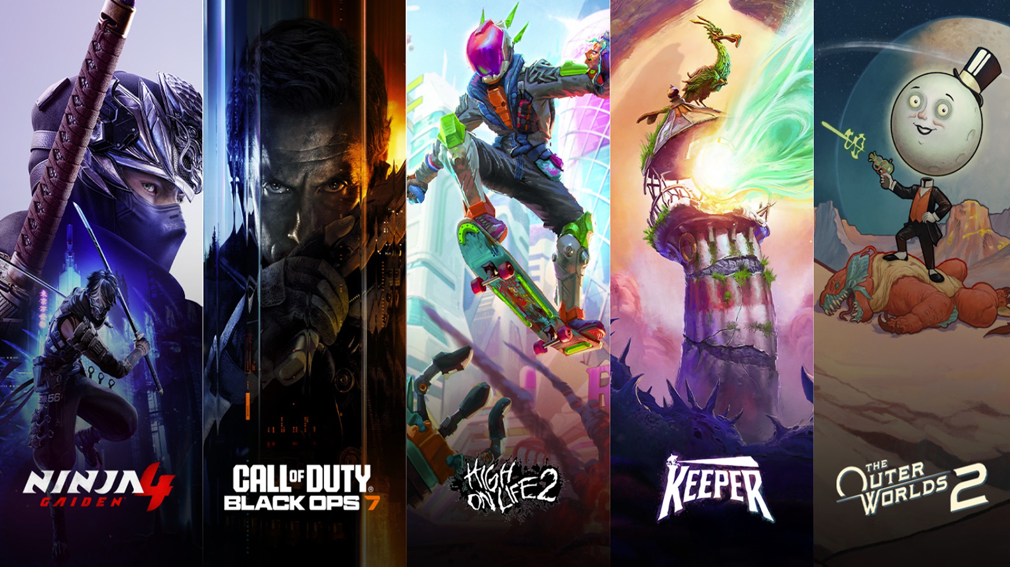 Collage of upcoming Xbox Game Pass Day One releases