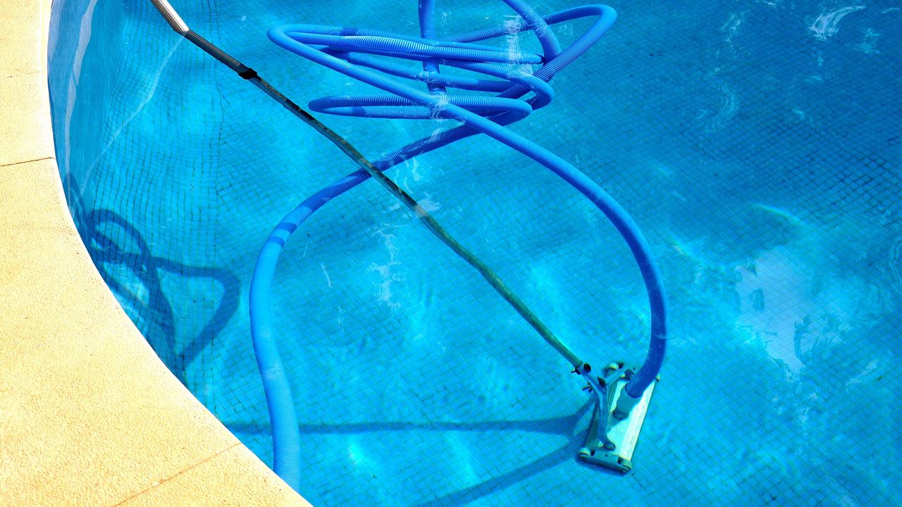 pool vacuum in pool 