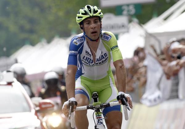 Vincenzo Nibali (Liquigas-Cannondale) briefly held the day's fastest time until Contador topped him minutes later.