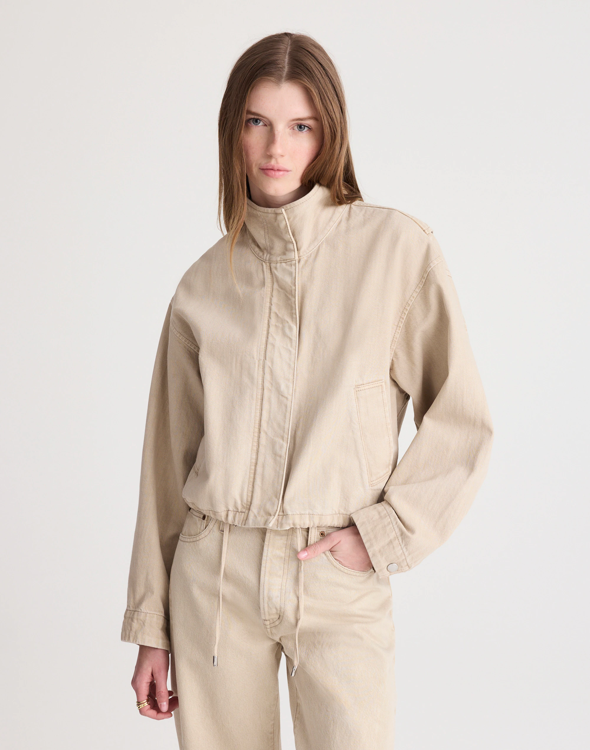 Denim Crop Field Jacket