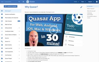 Web dev tools: Quasar