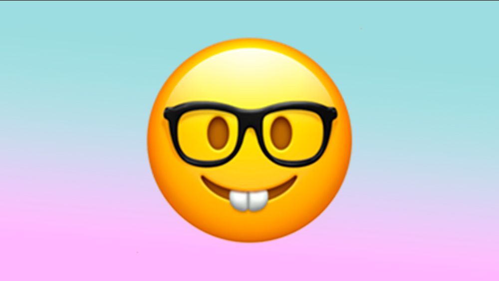 Apple nerd face emoji