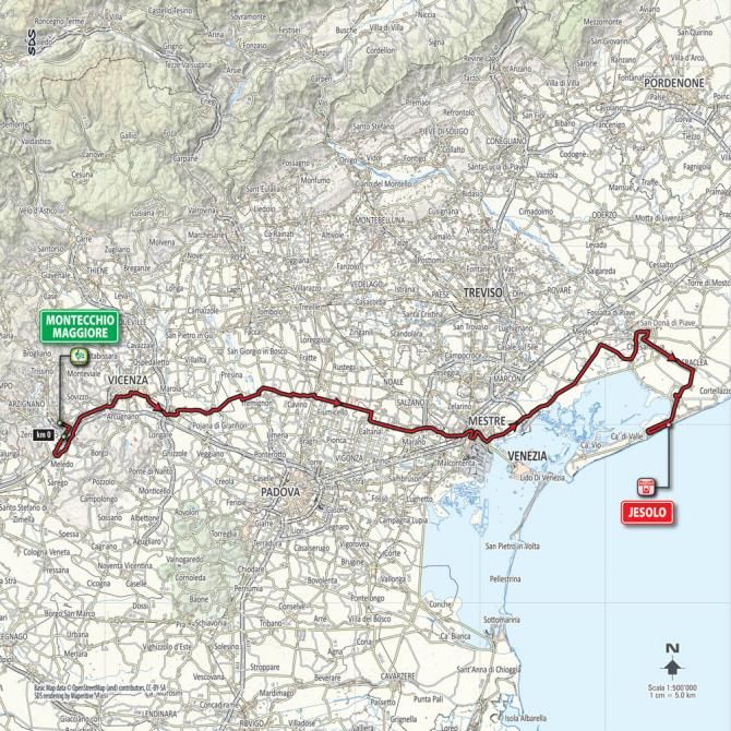 Giro d'Italia 2015: Stage 13 route map
