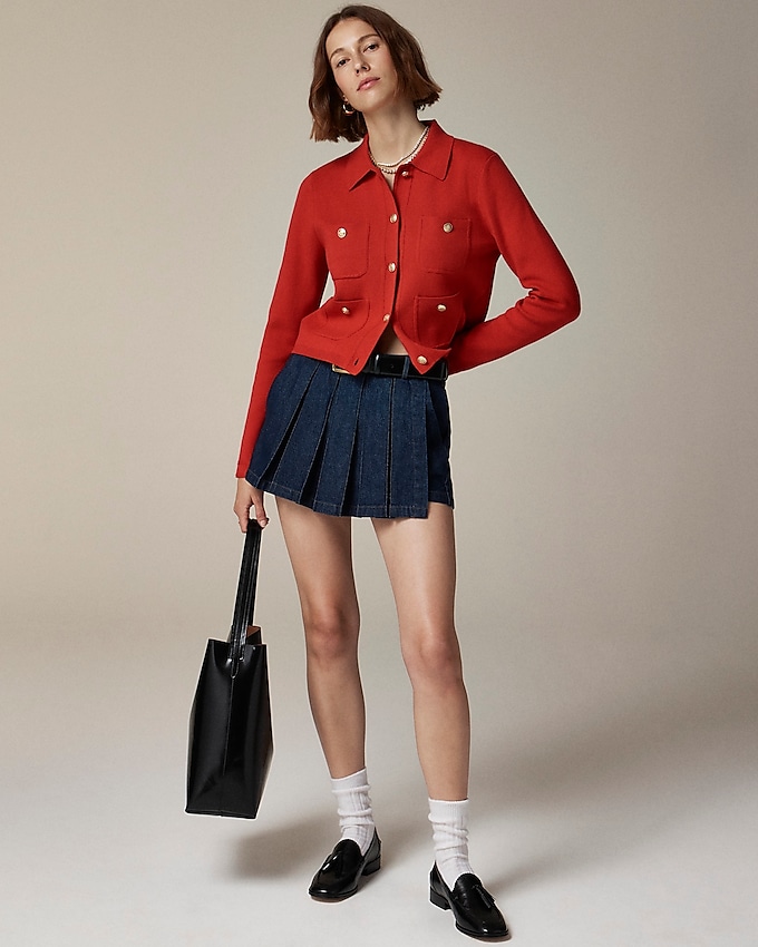 Patch-Pocket Sweater Lady Jacket