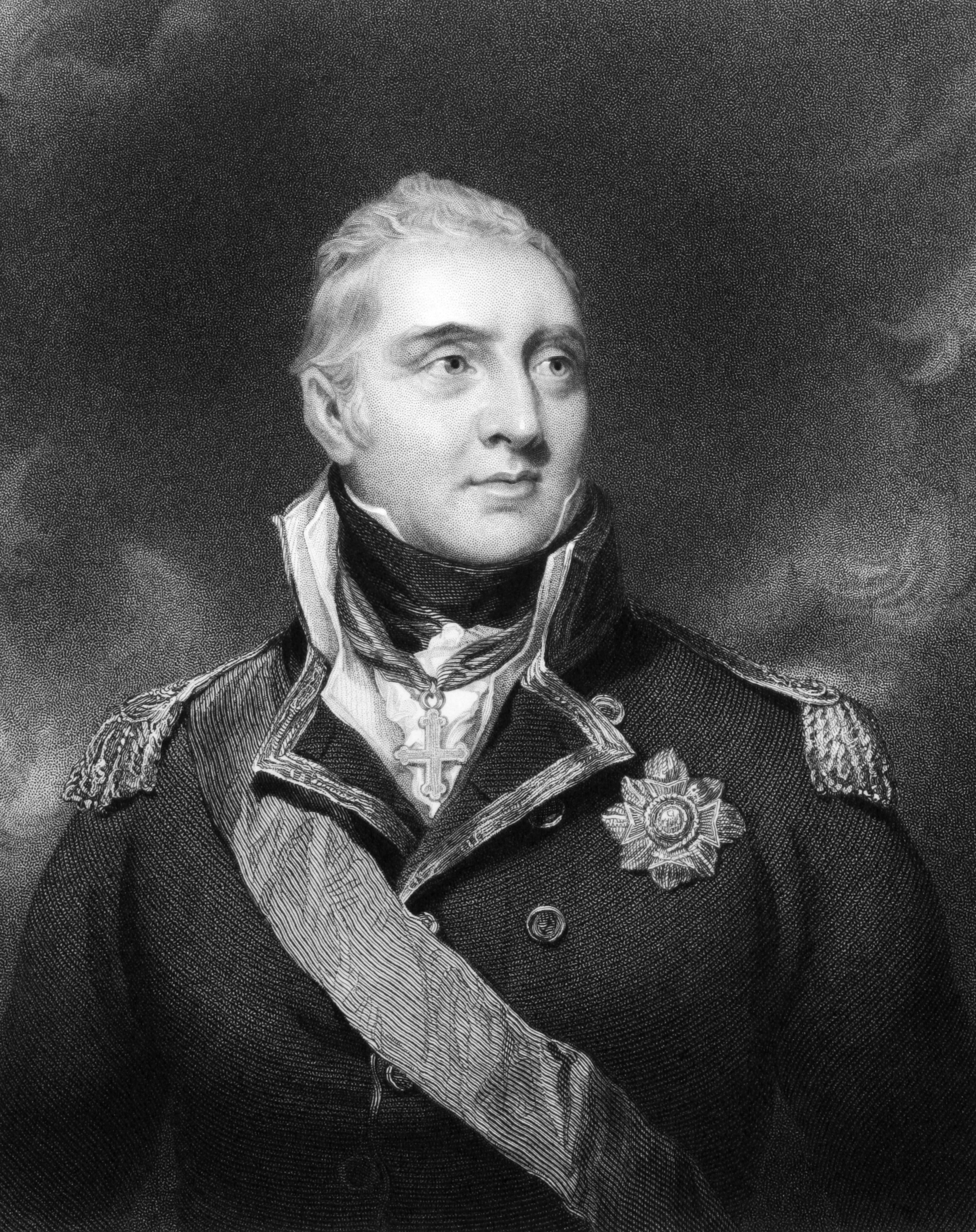 Edward Pellew, 1st Viscount Exmouth (1757-1833) on engraving from 1834. British naval officer. Engraved by H.Robinson and published in 'Portraits of Illustrious Personages of Great Britain' in 1834.