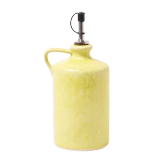 Yellow olive oil bottle