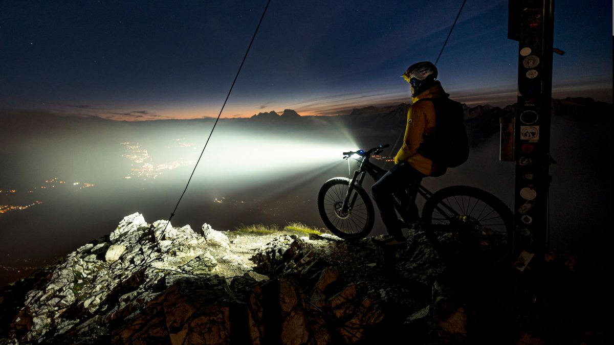 A ride on top of a ridge at night