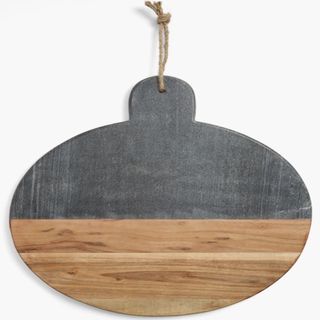 Nordstrom at Home Round Marble & Acacia Wood Serving Board