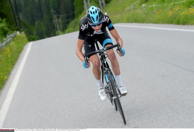 Joe Dombrowski on the attack at the 2013 Tour de Suisse