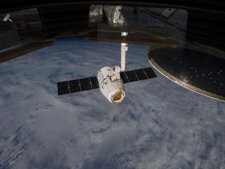 SpaceX Dragon Spacecraft at ISS
