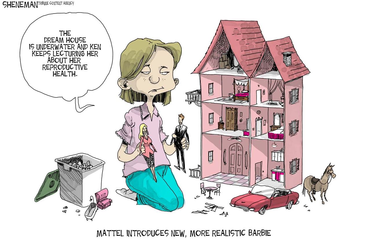 Editorial Cartoon U.S. New Barbies