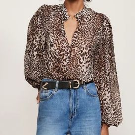 Mint Velvet Leopard Blouse