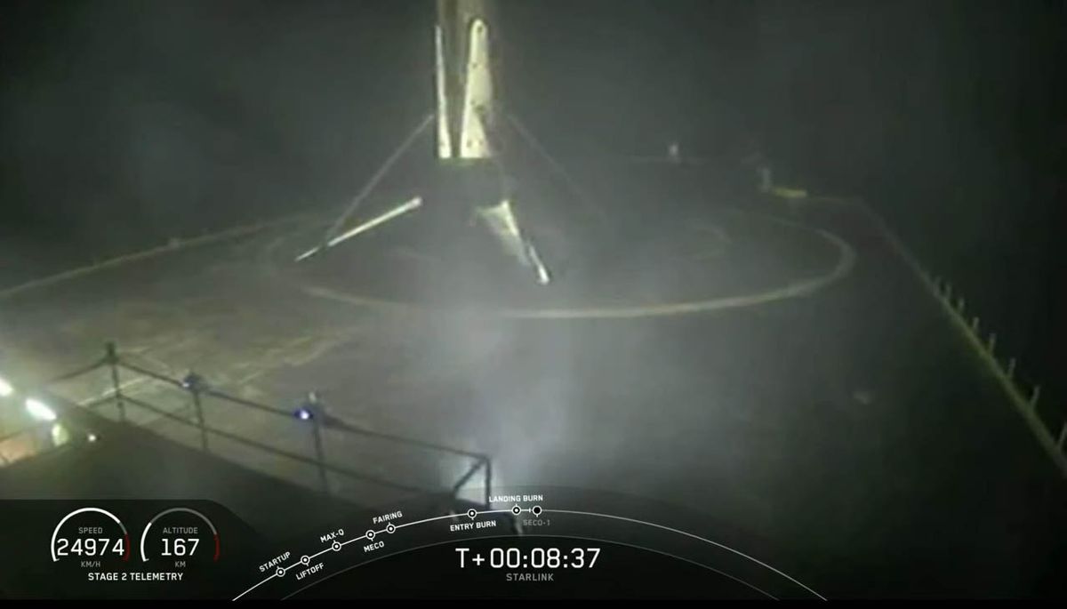 SpaceX successfully launched 60 new Starlink broadband internet satellites into orbit on a Falcon 9 rocket from Cape Canaveral Air Force Station, Florida on Jan. 6. 2019.
