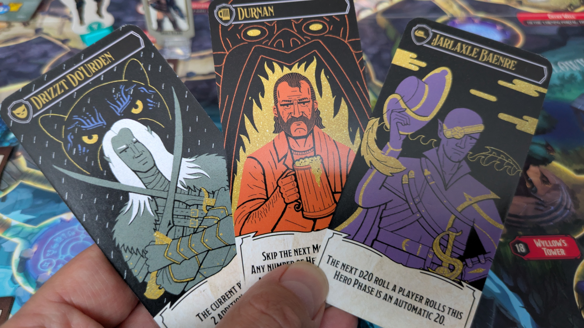 Horrified: Dungeons &amp;amp; Dragons cards being held up by a hand