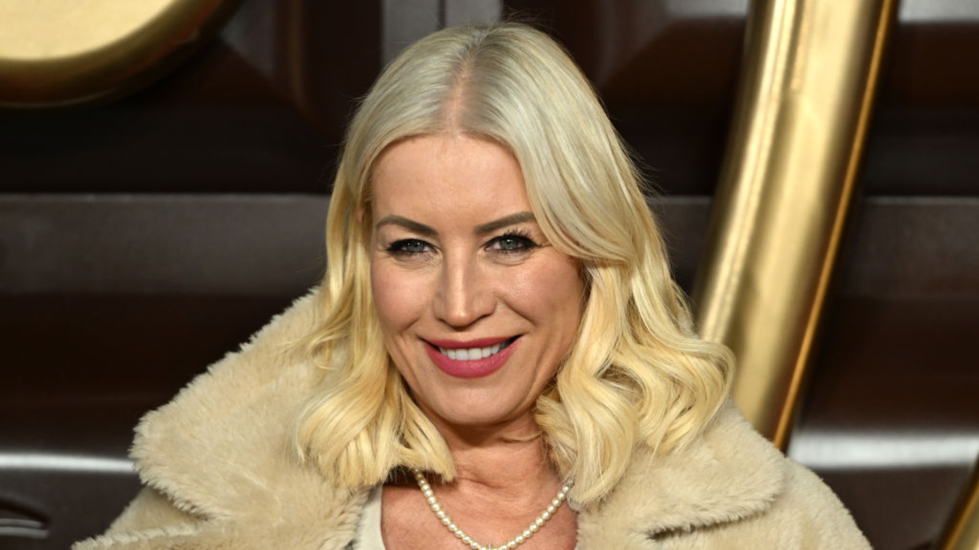 Denise van Outen attends the "Wonka" World Premiere at The Royal Festival Hall 