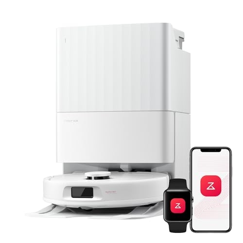 Roborock Qrevo S Pro Robot Vacuum and Mop, 18,500pa Suction, Multifunctional Dock With 167℉ Mop Self-Cleaning, Smart Obstacle Avoidance, Anti-Tangle Brush, Liftable Spinning Mop, White