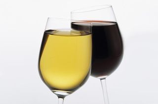 Red and white wine