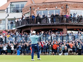 Robert MacIntyre celebrating winning the Genesis Scottish Open in 2024