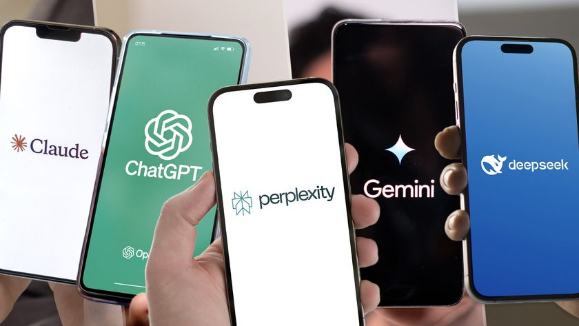 Phones with logos of all major chatbots