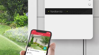 Yardian Pro Smart Sprinkler Controller and app in use