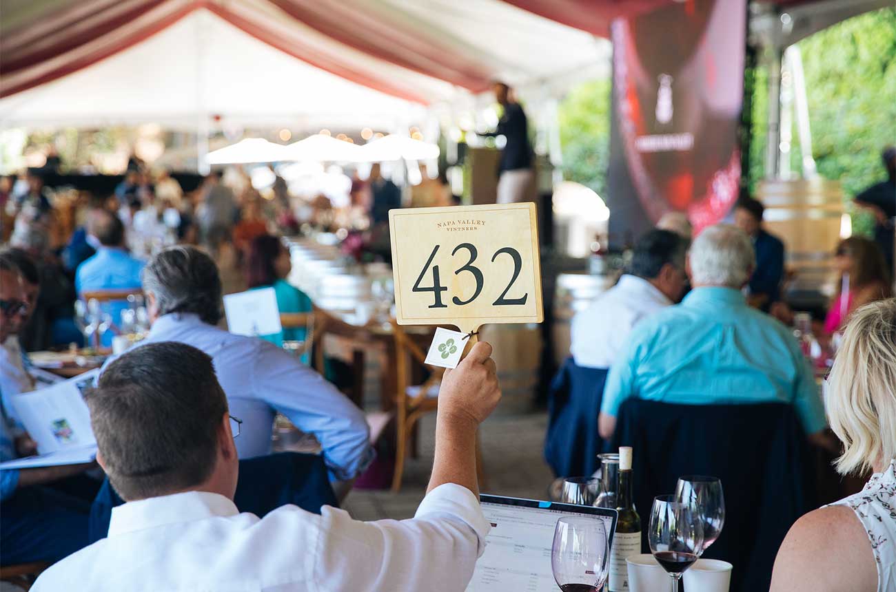 Bidding at the Premiere Napa Valley auction