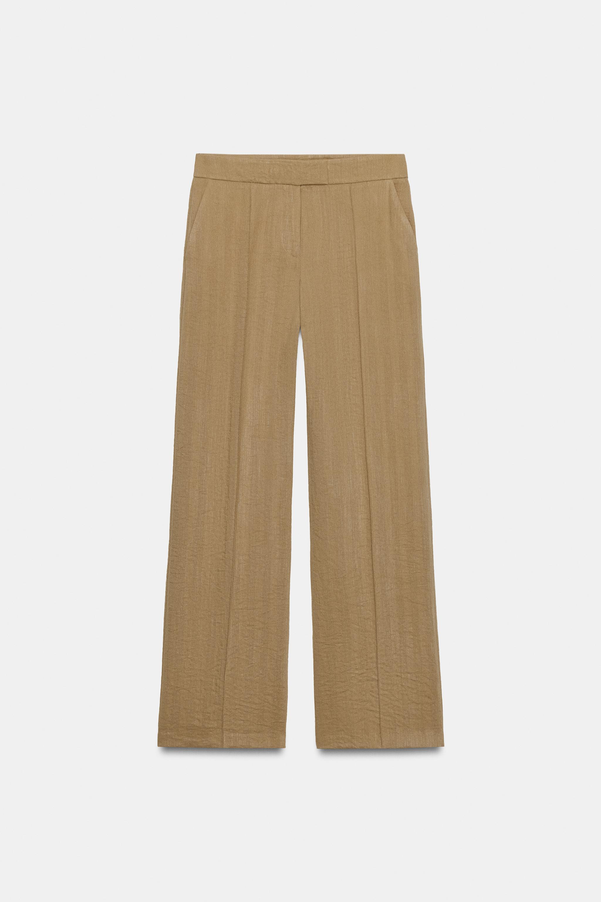 Pin Tuck Straight Leg Pants