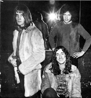 The drummer (left) with Atomic Rooster