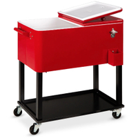 Best Choice 80qt Steel Rolling Cooler Cart