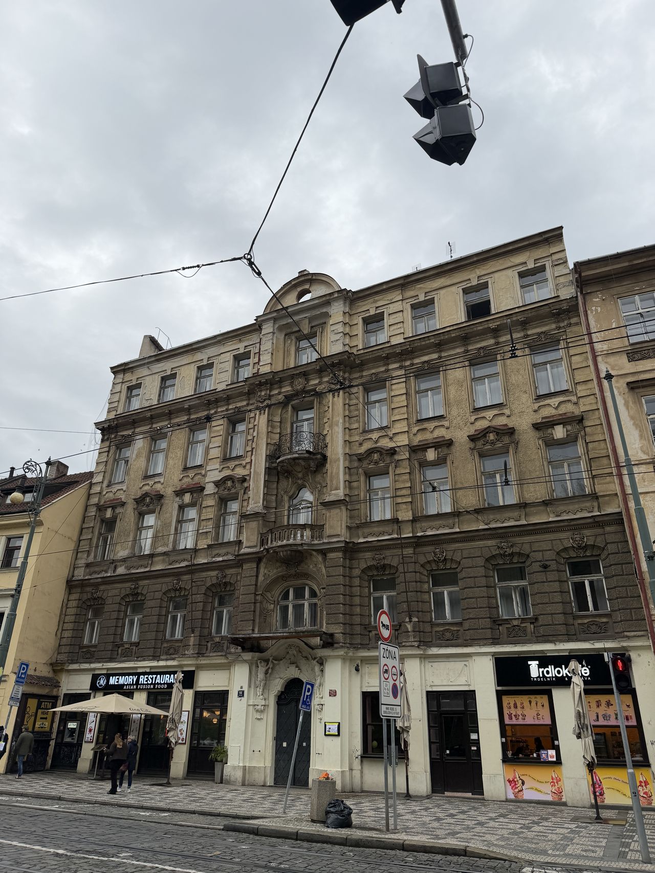 A building facade in Prague's Old Town