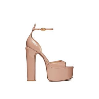 Valentino Garavani Tan-Go Patent Leather Platform Sandal 155mm