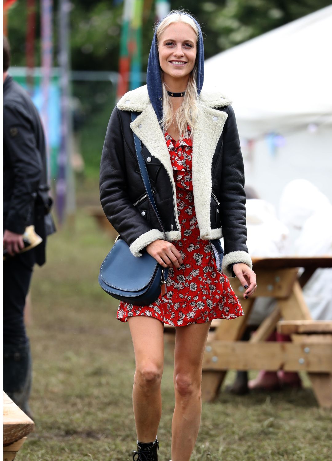 Poppy Delevingne attends the Glastonbury Festival at Worthy Farm, Pilton on June 24, 2016 in Glastonbury, England