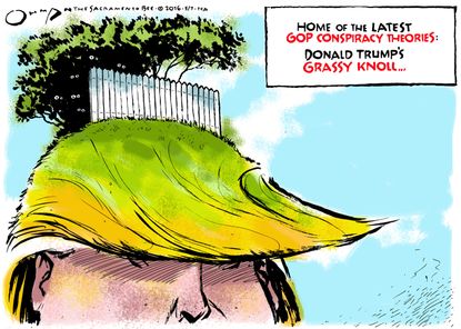 Political Cartoon U.S. Trump GOP Conspiracy