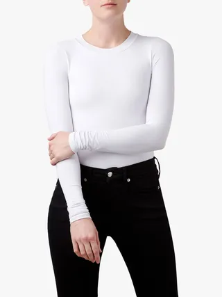 Good American Plain Round Neck Bodysuit