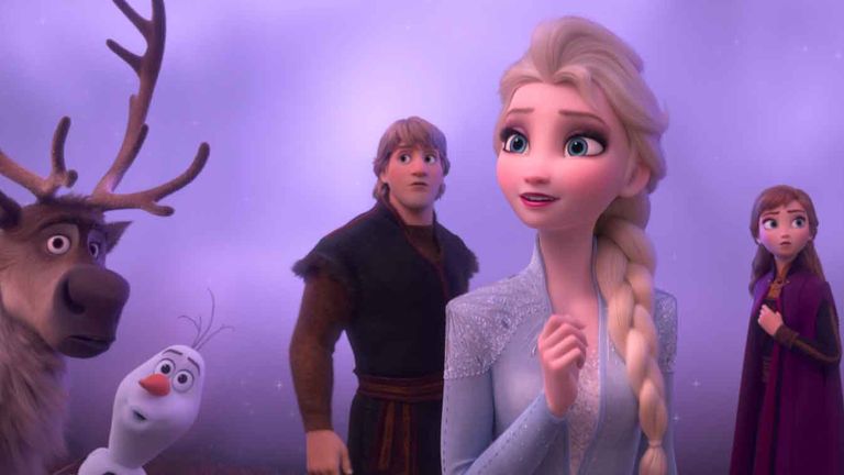 Best Disney Movies: Frozen 2 still image of Anna, Elsa, Olaf, Sven and Kristoff