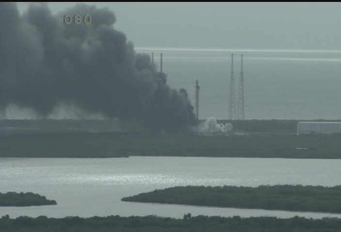 Smoke from SpaceX Rocket Explosion, Sept. 1, 2016